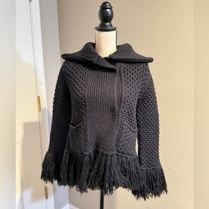 Dolce & Gabbana alpaca sweater short jacket with fringe